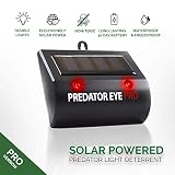 Solar Powered Animal Outdoor Repeller, Animal Light Deterrent Night Time Waterproof Repellent for Deer Raccoon Rabbit Squirrel Cat Dog Bird
