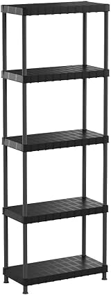 Vivo Technologies 2x 5 Tier Heavy Duty Plastic Shelving Unit Storage Racking view 5