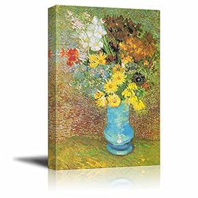 Flowers in a Blue Vase 1887 by Vincent...