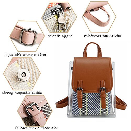Panda Kelly Clear Backpack Girls Clear Transparent Plastic Pvc Bag