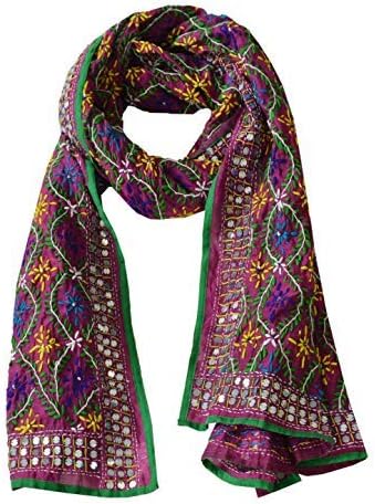 SalsaNights Scarves Hand Embroidered Dupatta Evening Stole Phulkari Wrap Shawl