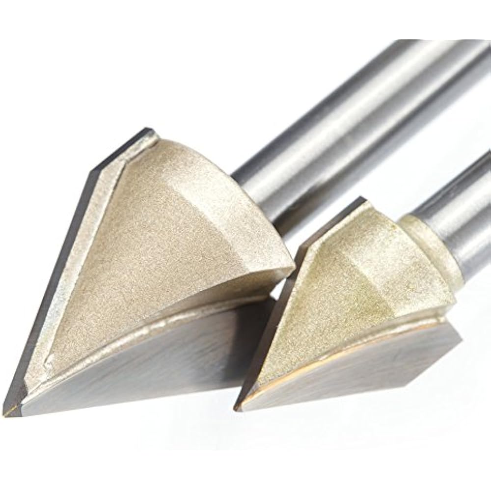 45 Degree Edge Treatment & Grooving Bits Router VGroove Cutting Tool With Shank eBay