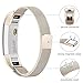 bayite for Fitbit Alta HR and Alta Bands, Replacement Milanese Loop Stainless Metal Mesh Bands Women Men Small Champagne Gold