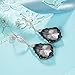 EleQueen 925 Sterling Silver CZ Baroque Drop Leaf Dangle Earrings Grey-Black Made with Austrian Crystal