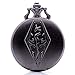 Ddjbdb Vintage Antique Cosplay Quartz Mens Womens Pocket Watch Analog Pendant Necklace Chain Xmas Gifts (Black)