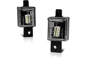 VIPMOTOZ Full LED License Plate Lights For 2014-2022 Chevy Colorado Silverado GMC Canyon Sierra 1500 2500HD 3500HD Pickup Truck, 6000K Diamond White, 2-Pieces Tag Lamps Assembly Replacement