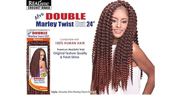 Amazon Com Double Afro Marley Twist Out 24 Color M51 Beauty