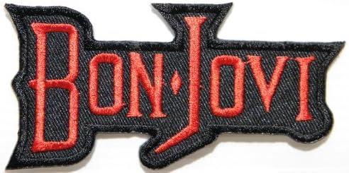 3.5" x 1.75"Bon Jovi Heavy Metal Rockabilly Rock Punk Music Band Logo jacket T-shirt Patch Iron on Embroidered Sign Badge music patch by Tourlesjours