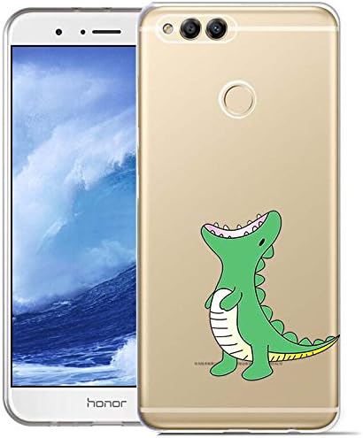 Honor 7X Case, ocketcase® TPU Soft Silicone Gel Back Cover Case Transparent Shockproof Protective Shell Bumper for Huawei Honor 7X (color 02) + Free Universal Screen Stylus