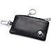 BMW Car Key Holder Remote Cover Fob with 1 Metal Keychain - Genuine Leather
