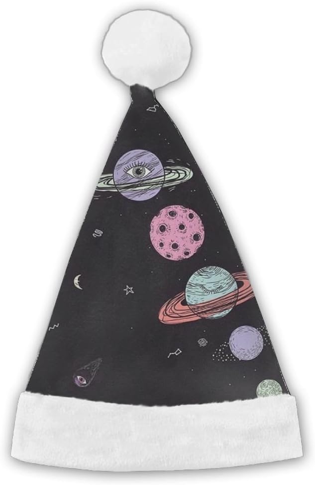 Chrihapy Asmlie Planers System Santa Hat Plush Christmas Hat Decorations For Kids And Adults Unique Gifts