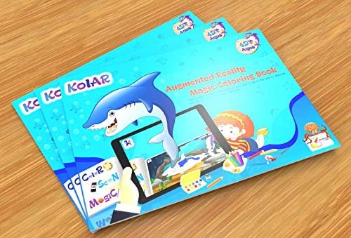 Avidia Aqua Colar كتاب تلوين واقعي منقوع ألوان سحرية إبداعية حية كتاب رقمي مخلوقات مائية نادي المعجبين للأعمار من 3 إلى 10 سنوات هدية تعليم الفنون للأولاد والبنات قائم على التطبيق Amazon Ae