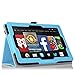 MoKo Case for Fire HD 7 2014 - Slim Folding Cover with Auto Wake / Sleep for Amazon Kindle Fire HD 7 Inch 4th Generation Tablet (Not Fits HD 7 2015), Light BLUE
