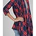 Billabong Juniors Liv It up Plaid Sweater with Fringe