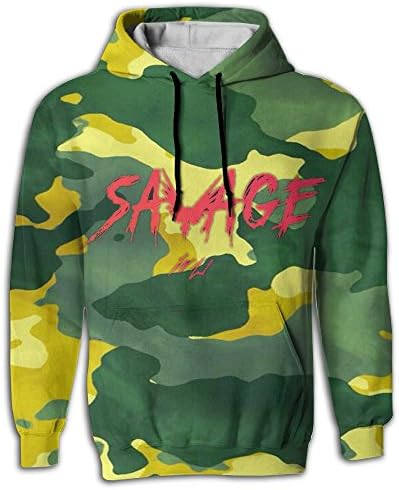 Savage Logan Paul Red Men's Hoodies Hooded Sweatshirt Pullover Pockets