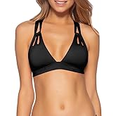 Becca Womens Color Code Halter Bikini Top, Adjustable, Tie Back, Swimwear Separates for Women