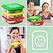 RubyPack-Sandwich Container-3 Pack-Durable Plastic Sandwich Box-Reusable Sandwich Containers with Lids-Small Lunch Box for Snacks-School Breakfast-Lunch Sandwich Holder-Sandwich Keeper Case for Kids