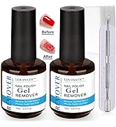LOUINSTIC Gel Polish Remover - (2 Pack) Gel Nail Remover 3-5 Minutes Easy & Quick, Gel Remover fo...