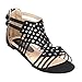 BESTON GB38 Women's Double Buckles Gladiator Flat Sandals