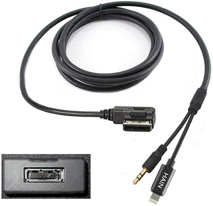 AMI Music Interface Aux Charing Cable & 3.5 mm for i11 Pro Max iXs Xs Max XR Galaxy S7 S6 Android Device Compatible with A3/A4/A5/A6/A8/Q5/Q7/R8 Volks- Wage