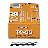 Tiger Claw Stainless Steel Collated Pneumatic Screws (Covers approx 500 Sq Ft)