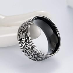 INRENG Men's Stainless Steel Rings Chinese Ancient