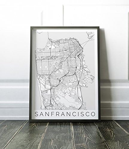Map of San Francisco - Travel Home and Office Decor