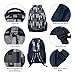 Reinforced Water Resistant School Backpack and Insulated Lunch Bag Set (1, Grey Pixel Stripe)