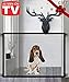 Queenii Magic Gate for Dogs, Pet Safety Gate, Portable Folding Mesh Magic Gate Baby Safety Gates, Safe Guard Install Anywhere, Safety Fence for Hall Doorway Wide Tall (Black)