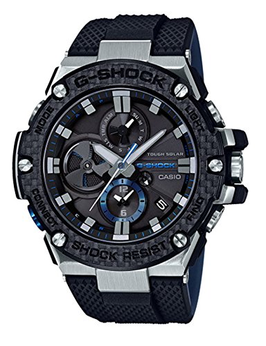 Men's Casio G-Shock G-Steel Black Carbon and Resin Bluetooth Watch GSTB100XA-1A