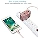 Tranesca 4 port 41W usb travel wall phone charger/adapter/plug for Apple iPhone X,iPhone 8/8 Plus,iPhone 7/iPhone 6/iPhone 5/iPad/iPod /Samsung Galaxy/Android Devices and more (Rose Gold)