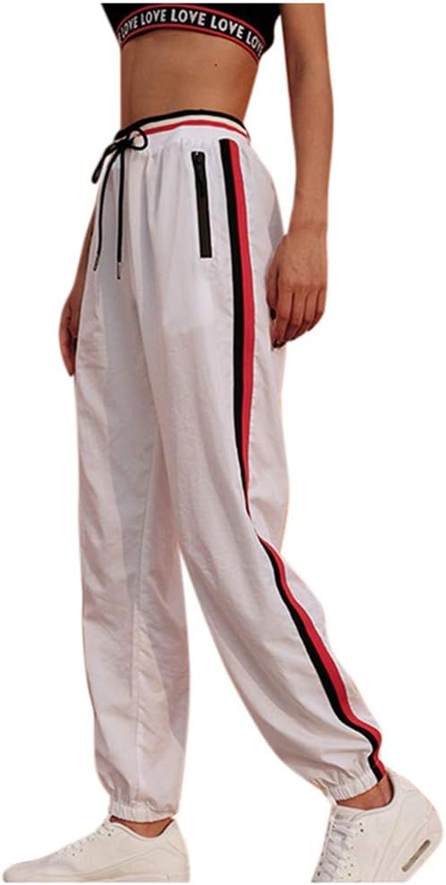 TRENDINAO Womens Ankle Joggers Sweatpants,Girl's Casual Lightweight Drawstring Trousers Tapered Athletic Sport Cargo Pants