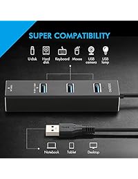 dodoro 3 Port USB 3.0 Portable USB Hub con adaptador de red RJ45 Gigabit Ethernet Convertidor LAN Alámbrico de aleación de aluminio caso para MacBook, Mac Pro mini, iMac, XPS, Surface Pro, notebooks, ordenadores de sobremesa