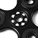Black Fidget Spinner Toy by Figit Spinz - Hybrid Ceramic Bearings with Caps for Long Fast Spin Speed - Hand Held - Prime ADD ADHD Anxiety Stress Relief Focus - Small EDC Office Ninja - Kids Adults