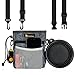 Dog Treat Training Pouch Bundle with Built-in Poop Bag Dispenser, Pet Training Bag, Carry Pet Treats & Toys, Shoulder & Waist Strap + Bonus Dog Clicker + Collapsible Bowl & 1 Roll of Poop Bags