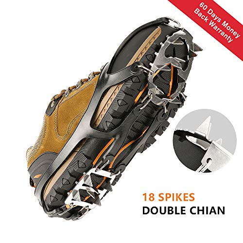 Cosyzone Traction Cleats Micro Ice Spikes for Shoe/Boots Safe for Walking, Jogging, Climbing and Hikingï¼ˆM