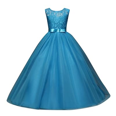Flower Girl Dresses Age 8 Ivory Princess Lace Tulle Dominican Republic |  Ubuy