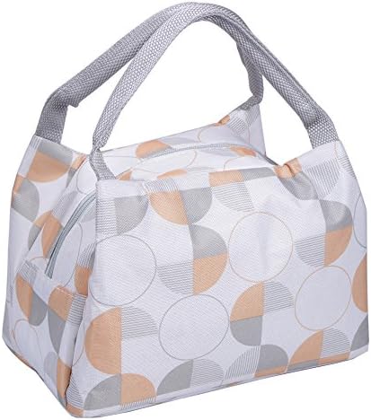Insulated Lunch Bag Reusable Lunch box Lunch Container Modern Portable Cooler Tote Bag with Zip Closure for Adults&amp;Kids