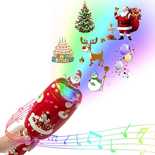 LED music Christmas Lights Projector,Handheld Kids Projection Flashlight with 32 unique images Light Show, Halloween Lights Decoration for Christmas Easter Halloween, Carnival and Birthday Party - Thumbnail 7