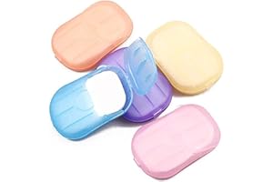5 Boxes 500 Sheets Colorful Disposable Soap Paper Hand Cleaner Fragrance for School Indoor, Outdoor, Travel, Camping Hiking, 