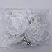 Arlai Set of 2,Wrist Corsage Wristband Roses Wrist Corsage for Prom, Party, Wedding White