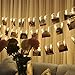Warmoor 30 LED Photo Clips String Lights, 3M 10ft Fairy Starry Lights Wall Decoration Light for Hanging Photos Paintings Pictures Cards Memos, Battery Powered, Warm White