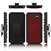Elegant Choise Galaxy J7 Sky Pro Case, Galaxy J7 V Case, Galaxy J7 Perx Case, Heavy Duty Full Body Protective Case Cover with Belt Swivel Clip and Kickstand for Samsung Galaxy J7 2017 (Red)