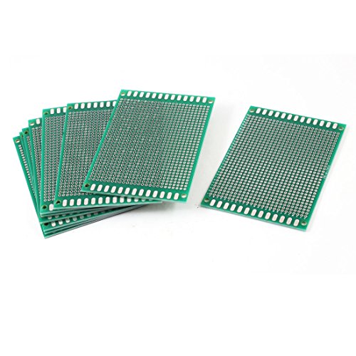 Aexit 10 Pcs Prototyping Boards Double Prototyping PCB Circuit Universal Board Plate 7cm Circboard Prototyping Boards x 10cm