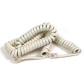 Belkin Pro Series Coiled Telephone Handset Cord (Ivory, 12 Feet)