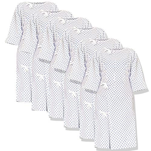 LUXCARE Comfortable Hospital Gowns for Men and Women [6 Pack] Unisex