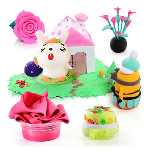 iFergoo 24 Colors Air Dry Clay, Magic Clay Artist Studio Toy, No-Toxic Modeling Clay & Dough, Creative Art DIY Crafts, Gift for Kids (24 Colors Modeling Clay)