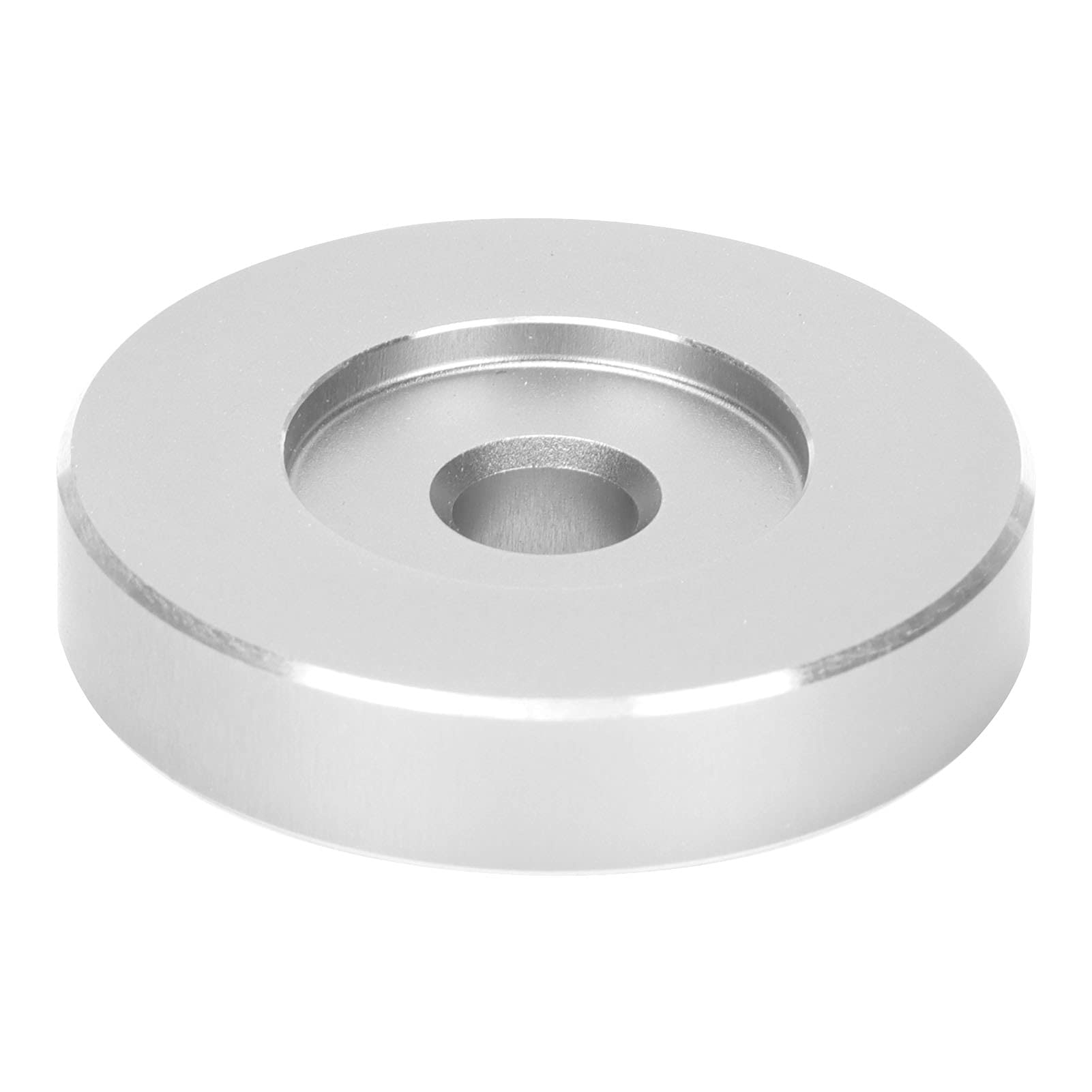 ASHATA Aluminum 45 RPM Adapter, 7 inch Record Adapter, for Most Big Hole Records (Silver)