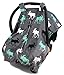 Dear Baby Gear - Baby Car Seat Canopy - Infant Car Seats Covers - Carseat Canopies for Boys and Girls - Toddler Carseat Cover with Snap Opening (Reversible Black, Grey, Mint Moose, Aztec 40