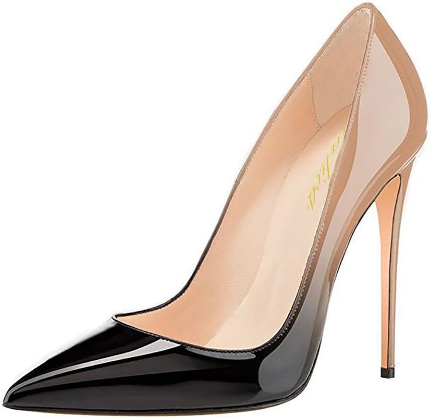 Women Fashion Slip on Dress Shoes Pointed Toe with Stiletto High Heel Party Pumps